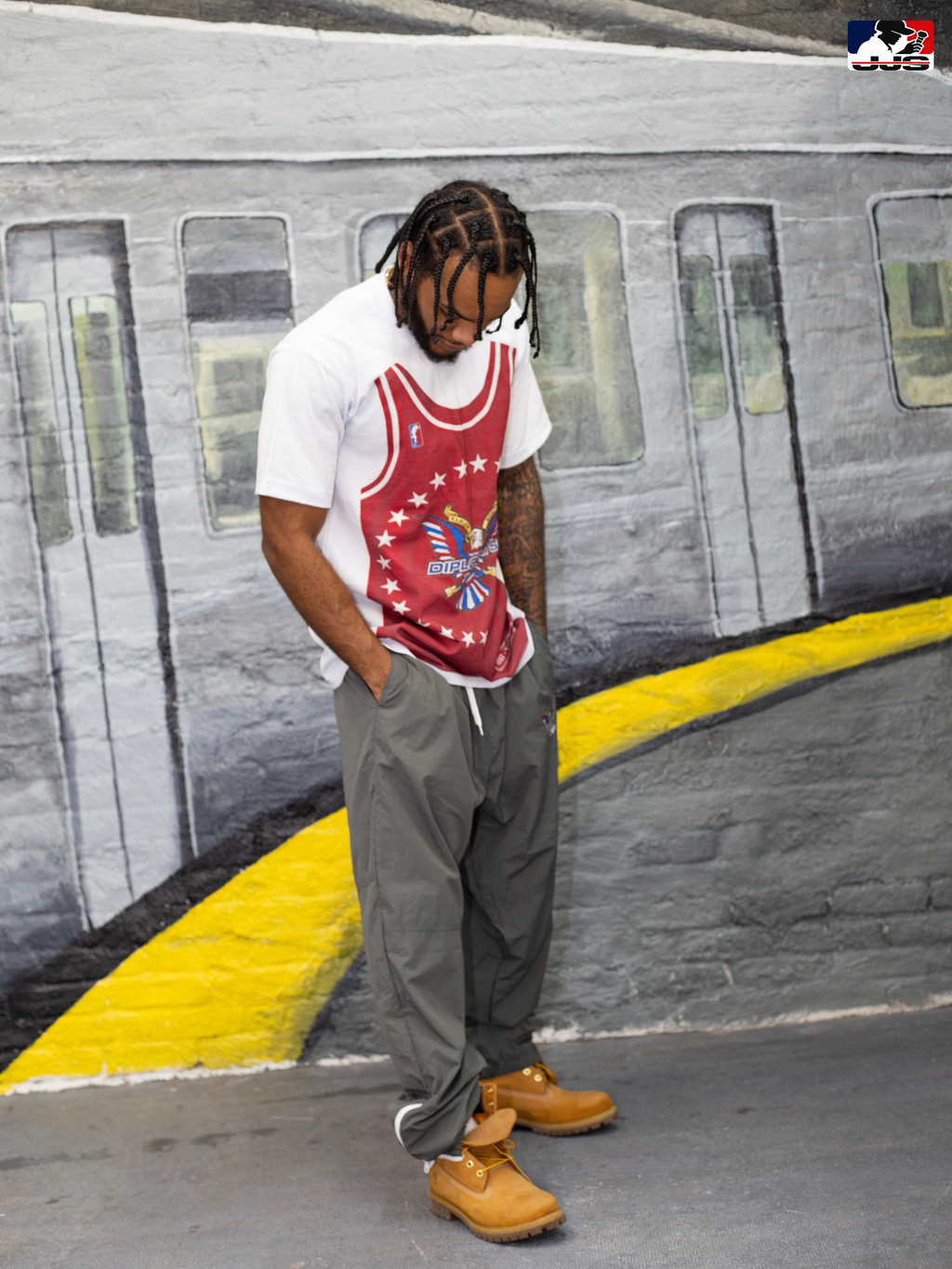 LLC™ | Jersey King Collection – Uptown Red Diplomats Jersey Graphic Tee