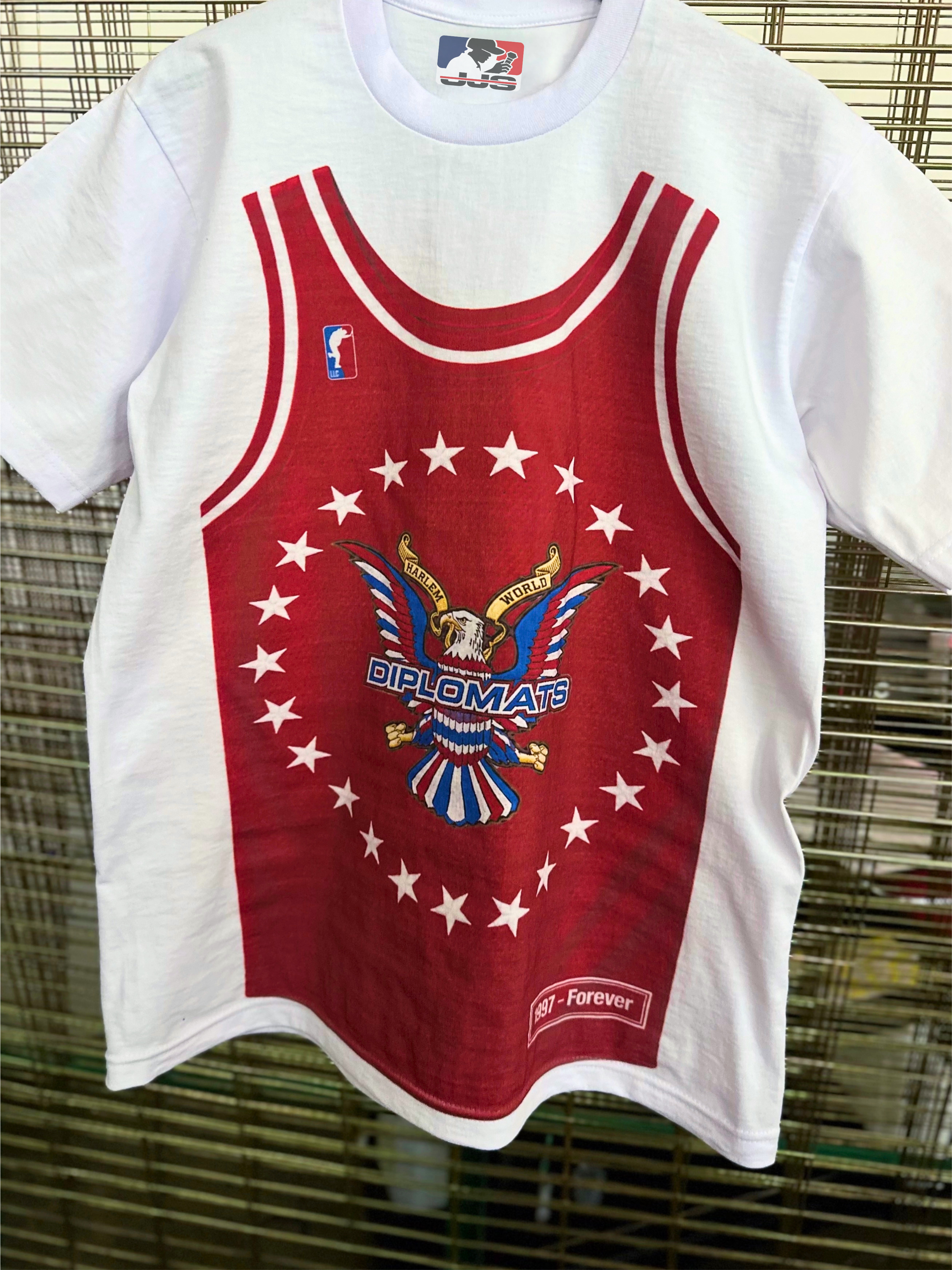 LLC™ | Jersey King Collection – Uptown Red Diplomats Jersey Graphic Tee