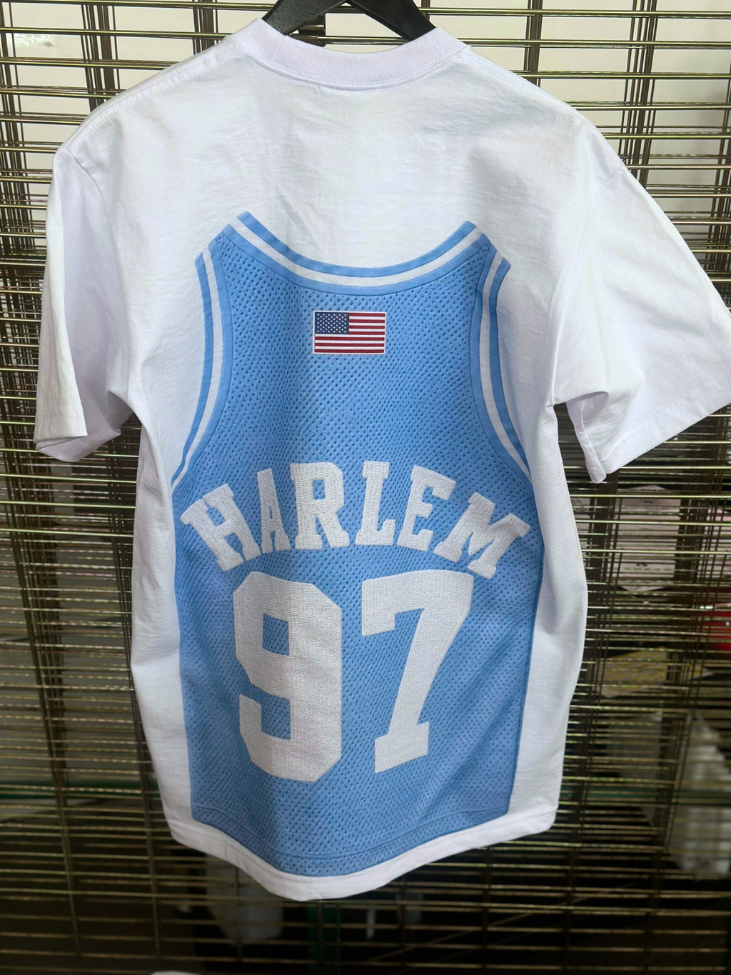 LLC™ | Jersey King Collection – Harlem Sky Blue Diplomats Jersey Graphic Tee
