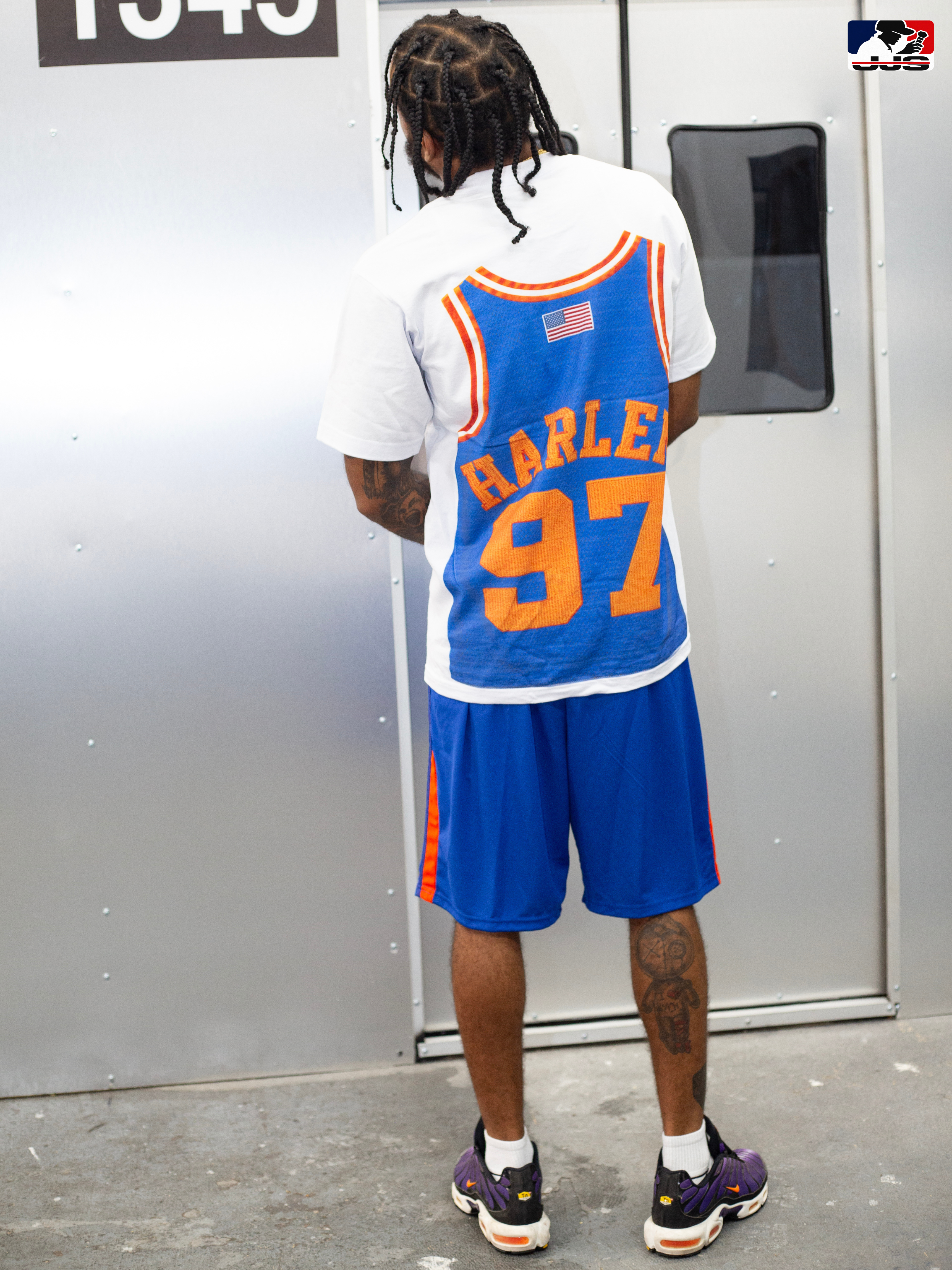 LLC™ | Jersey King Collection – Knicks Empire Blue & Orange Diplomats Jersey Graphic Tee