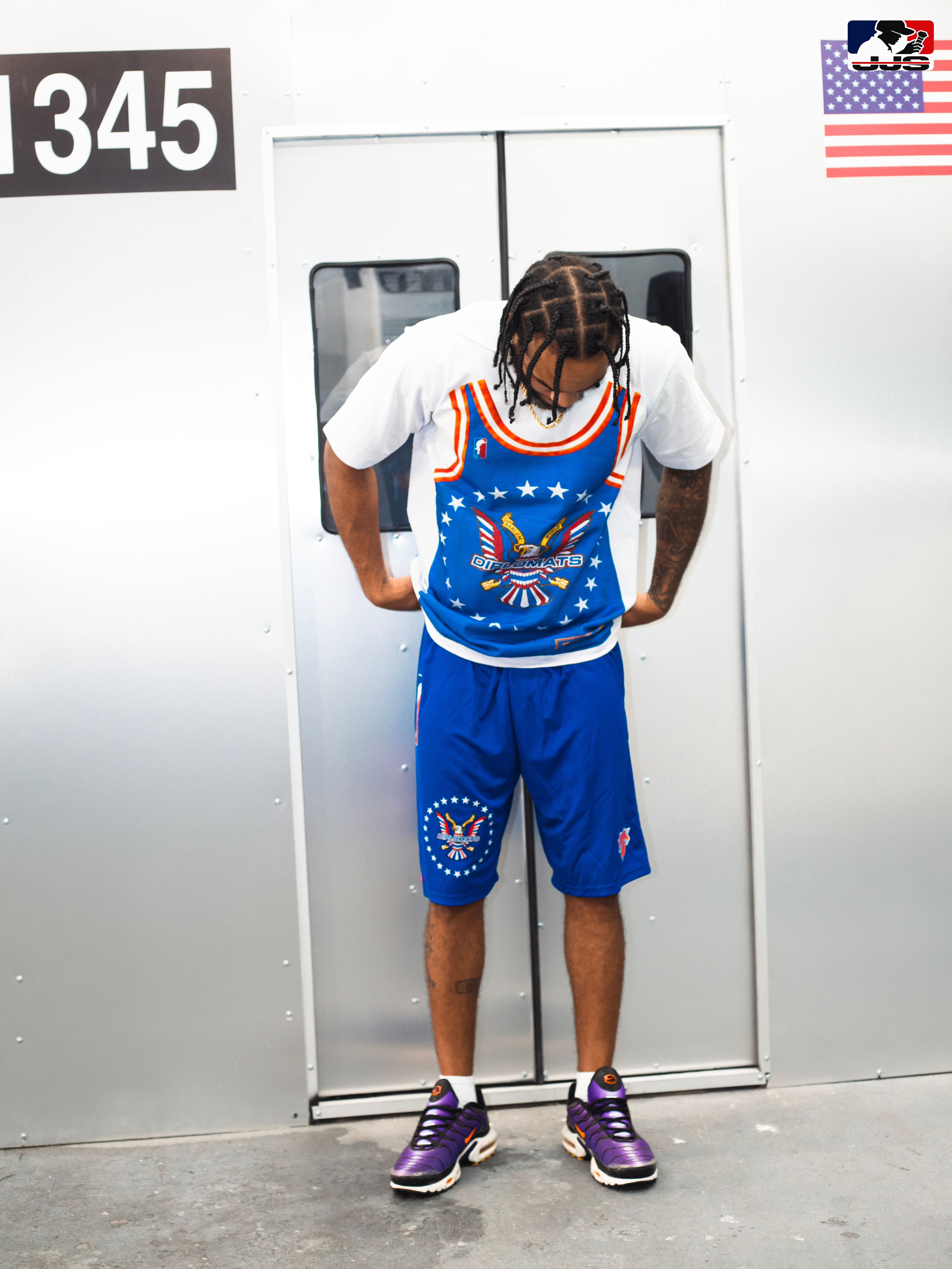 LLC™ | Jersey King Collection – Knicks Empire Blue & Orange Diplomats Jersey Graphic Tee
