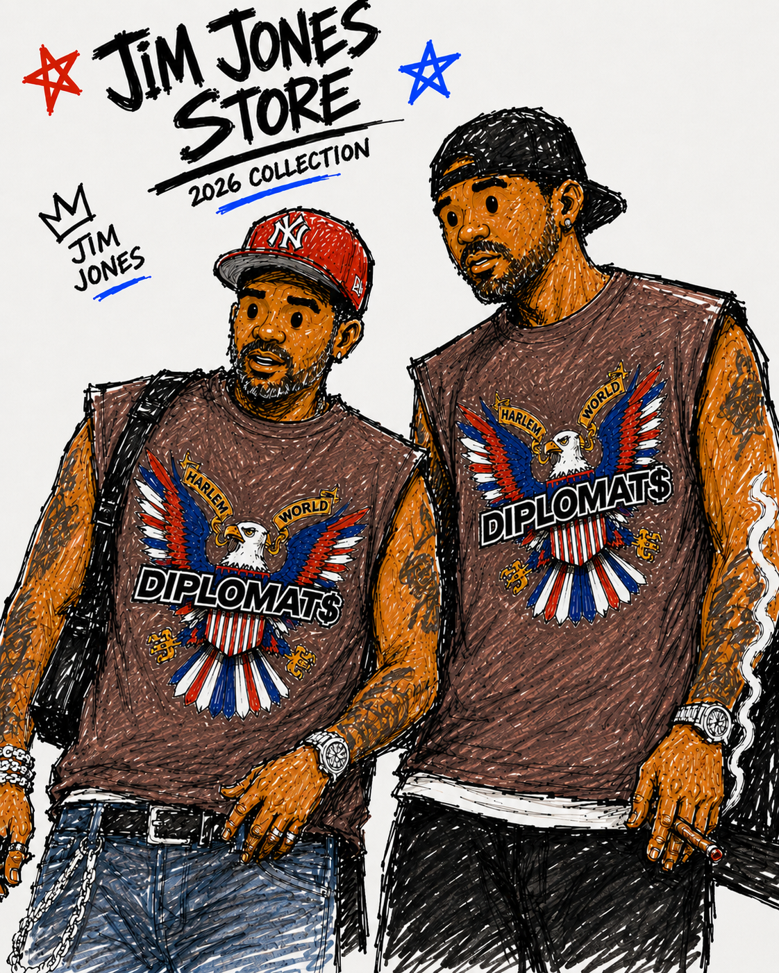 DIPLOMATS HARLEM BABE SLEEVELESS TEE
