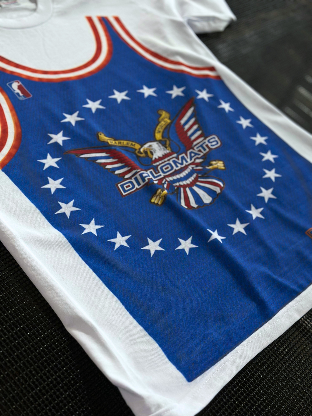 LLC™ | Jersey King Collection – Knicks Empire Blue & Orange Diplomats Jersey Graphic Tee