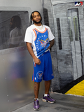 LLC™ | Jersey King Collection – Knicks Empire Blue & Orange Diplomats Jersey Graphic Tee